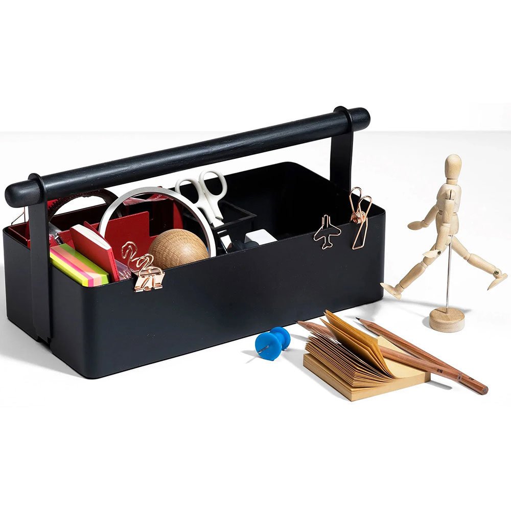 Cutie depozitare Cora Small, 34.9 x 15.4 x 15 cm, negru