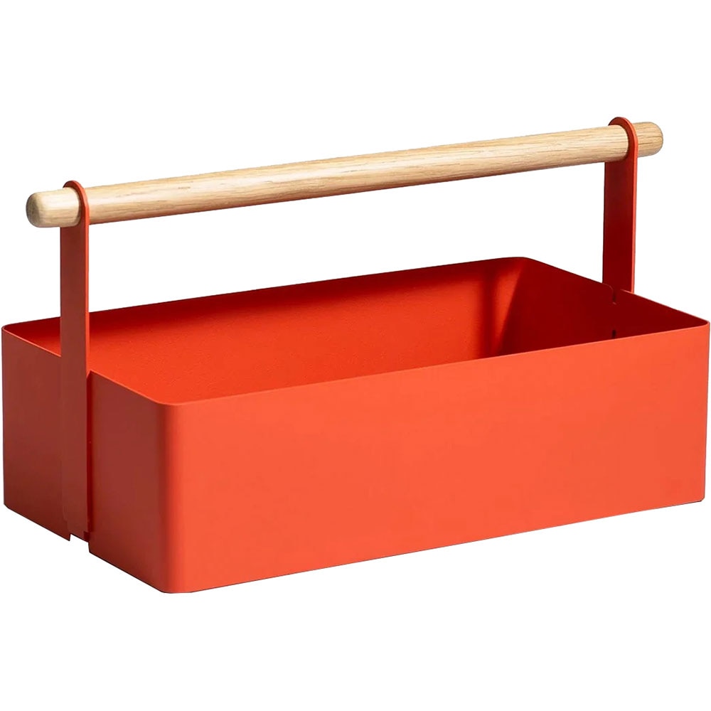 Cutie depozitare Cora Large, 41.6 x 20.3 x 20.3 cm, rosu aprins