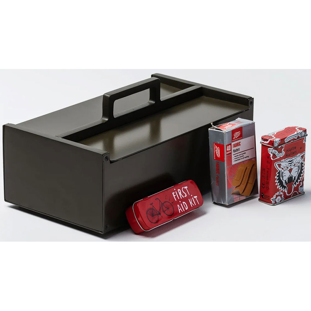 Cutie depozitare Resi, 32.4 x 19 x 14.5 cm, oliv inchis