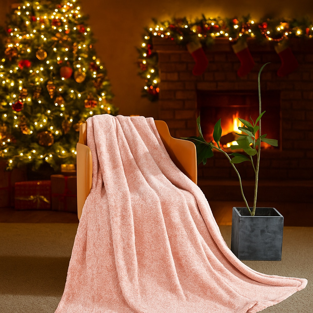 Patura ATRIA Papaya, 150 x 200 cm, poliester, roz