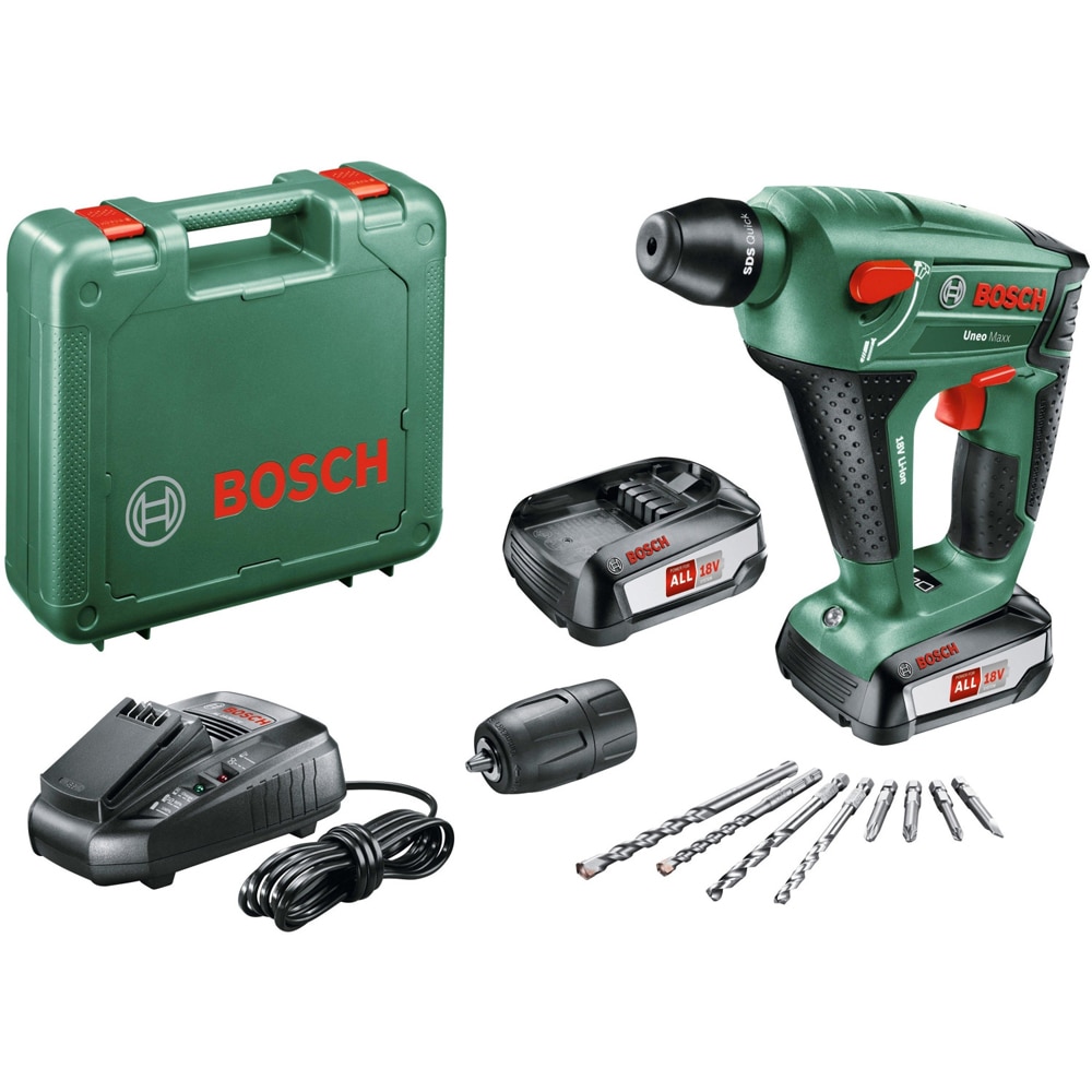 Ciocan rotopercutor BOSCH Uneo Maxx, 0.6J, SDS Plus, 900rpm, 2.5Ah