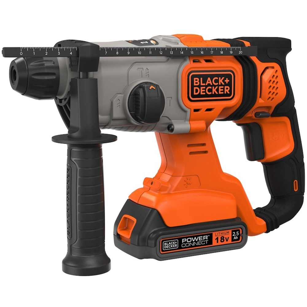 Ciocan rotopercutor BLACK&DECKER BCD900E2K QW, 1.2J, 1880rpm, 2 x 2.5 Ah, SDS Plus