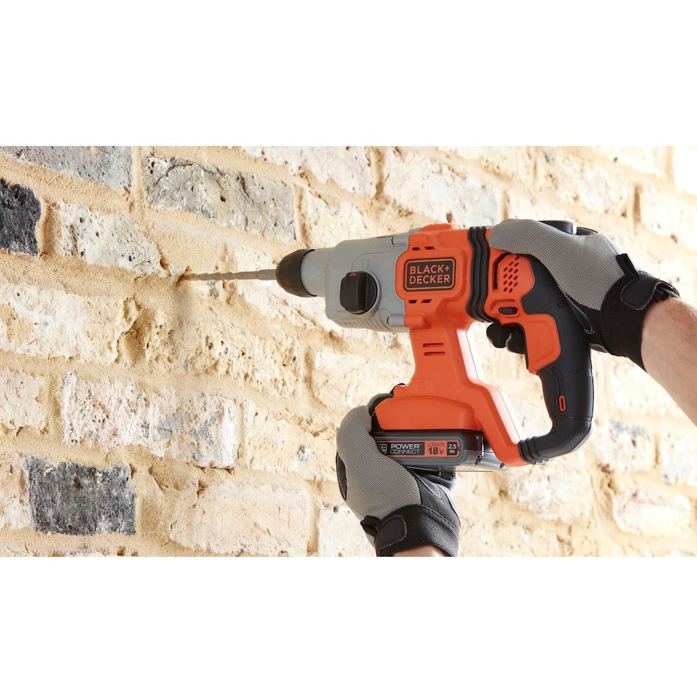 Ciocan rotopercutor BLACK&DECKER BCD900E2K QW, 1.2J, 1880rpm, 2 x 2.5 Ah, SDS Plus