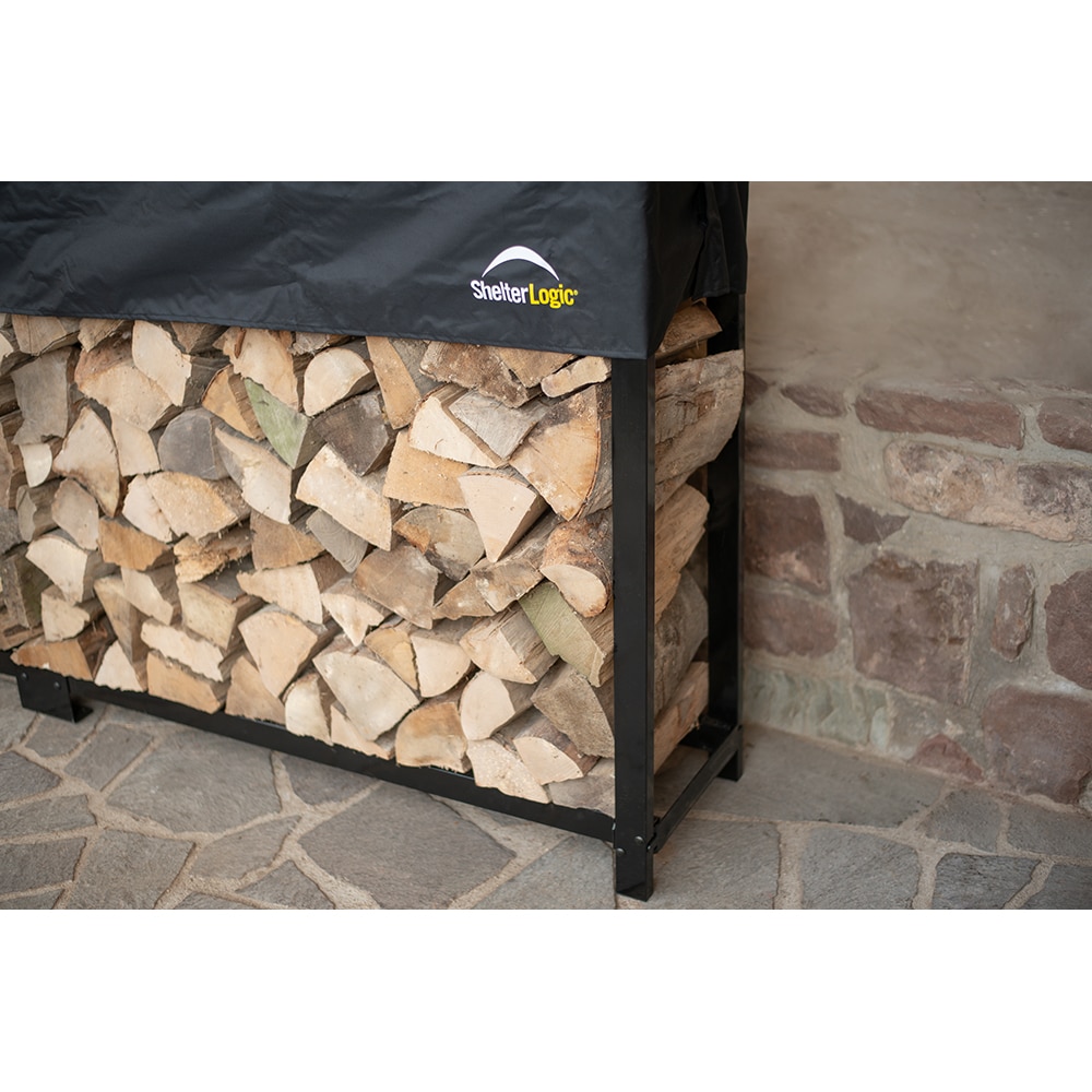 Suport lemne SHELTER LOGIC, metal, 239 x 36 x 119 cm, negru