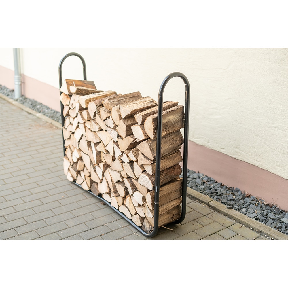 Suport lemne SHELTER LOGIC, metal, 122 x 25 x 103 cm, negru