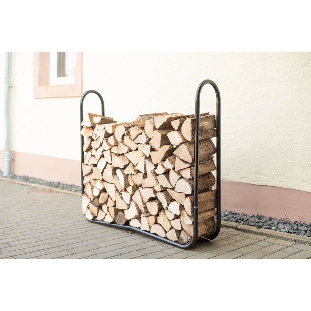 Suport lemne SHELTER LOGIC, metal, 122 x 25 x 103 cm, negru
