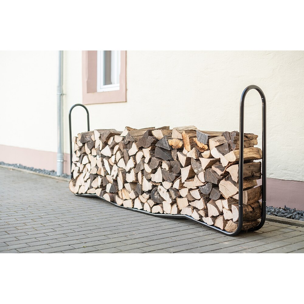 Suport lemne SHELTER LOGIC, metal, 244 x 25 x 99 cm, negru