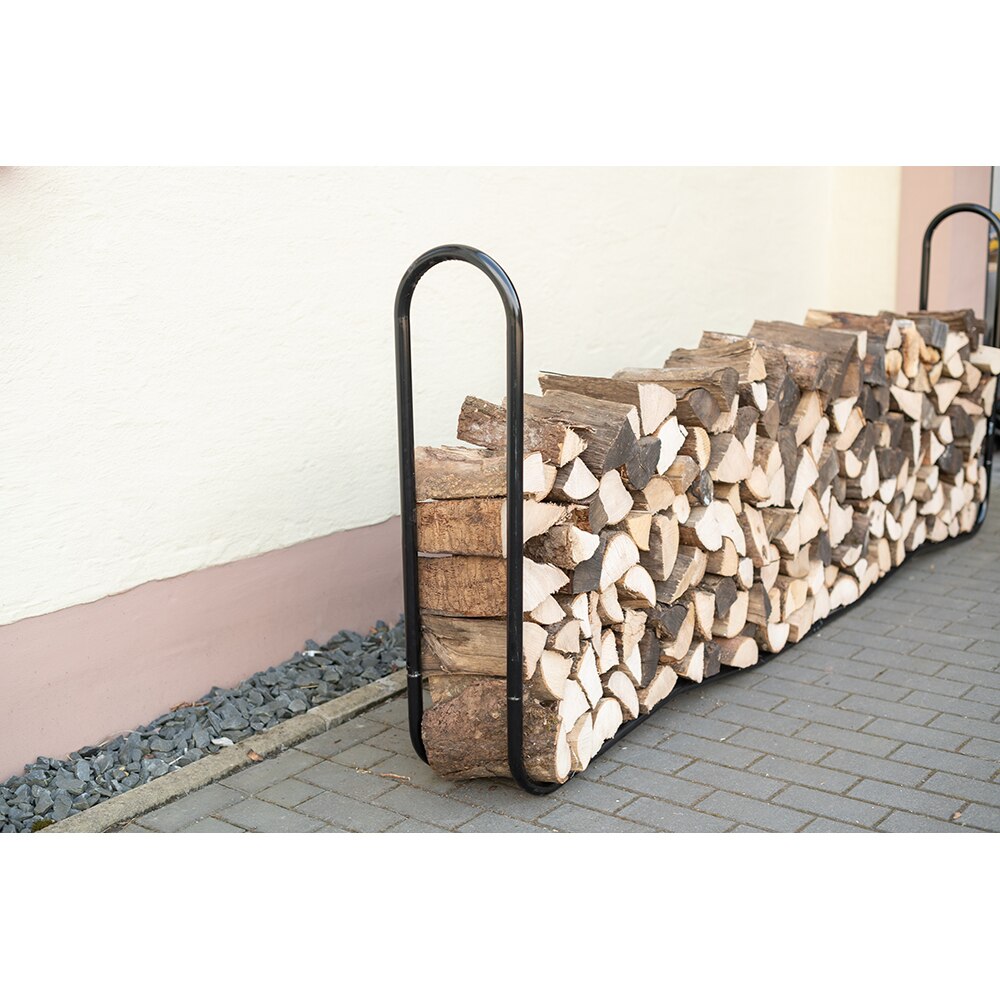 Suport lemne SHELTER LOGIC, metal, 244 x 25 x 99 cm, negru