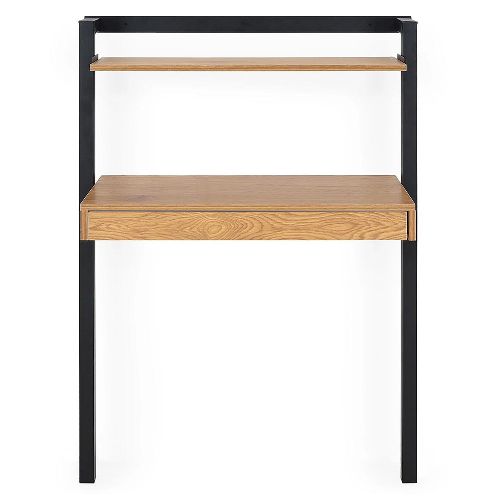 Etajera birou Topper, 80 x 40 x 118 cm, stejar-negru