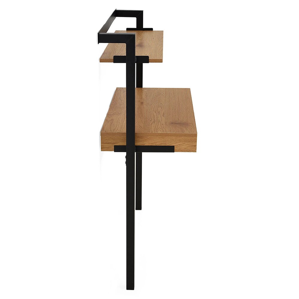 Etajera birou Topper, 80 x 40 x 118 cm, stejar-negru