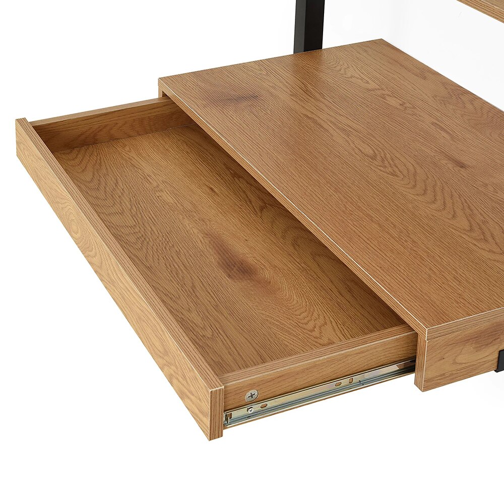 Etajera birou Topper, 80 x 40 x 118 cm, stejar-negru