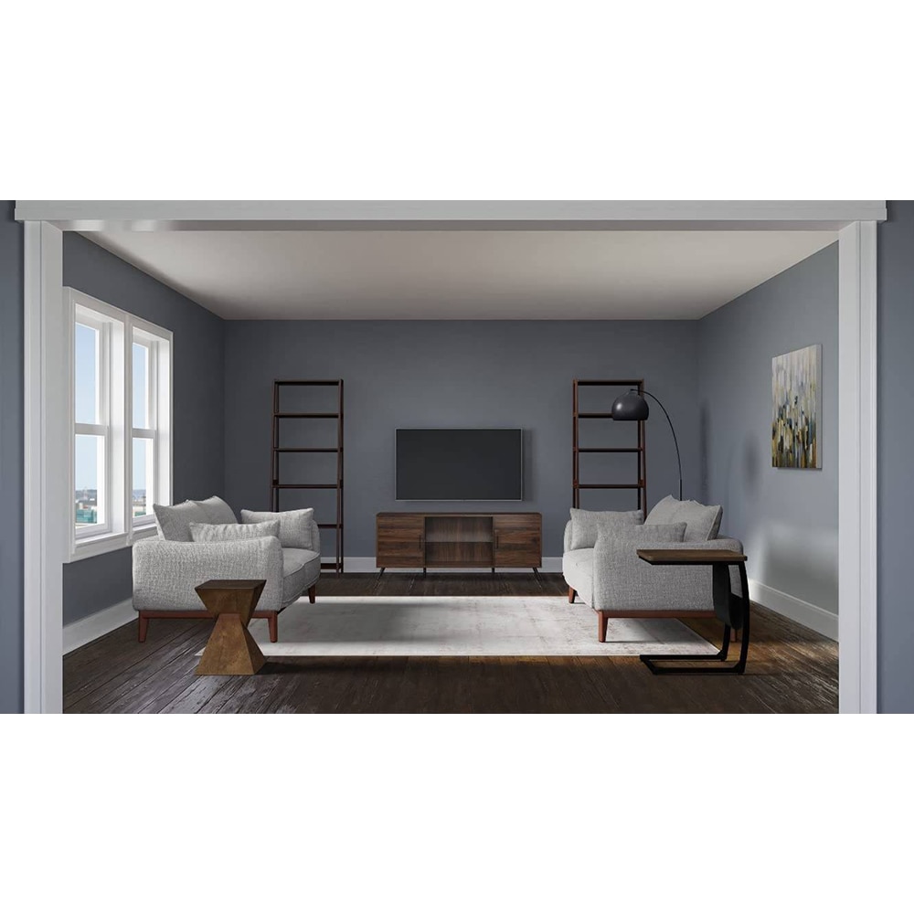 Masa laptop Sofa, 50 x 35 x 63.5 cm, PAL, maro-negru