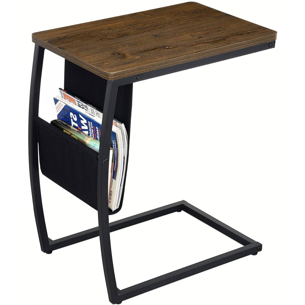 Masa laptop Sofa, 50 x 35 x 63.5 cm, PAL, maro-negru