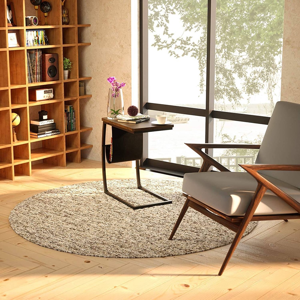 Masa laptop Sofa, 50 x 35 x 63.5 cm, PAL, maro-negru