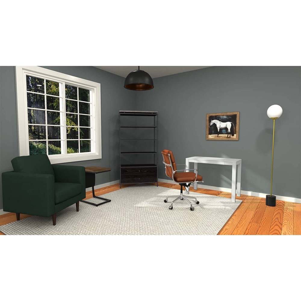 Masa laptop Sofa, 50 x 35 x 63.5 cm, PAL, maro-negru