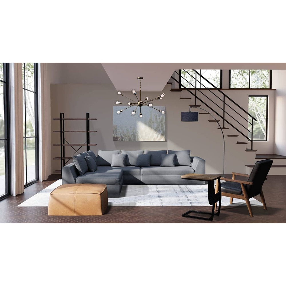 Masa laptop Sofa, 50 x 35 x 63.5 cm, PAL, maro-negru