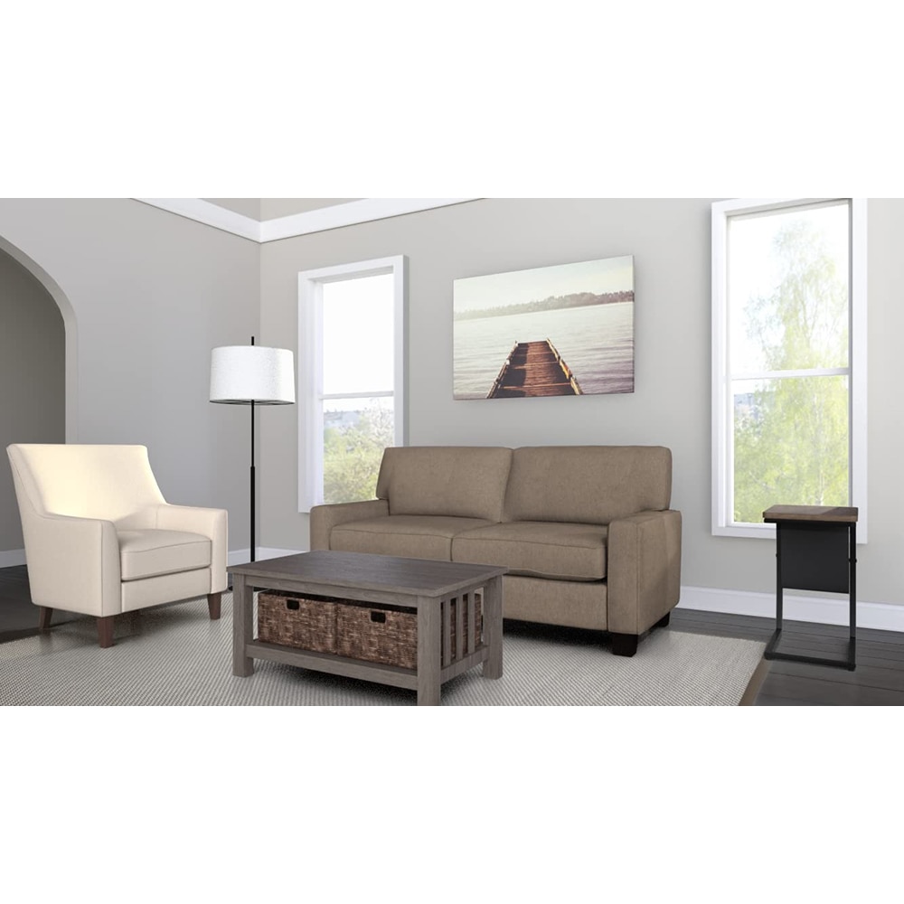 Masa laptop Sofa, 50 x 35 x 63.5 cm, PAL, maro-negru