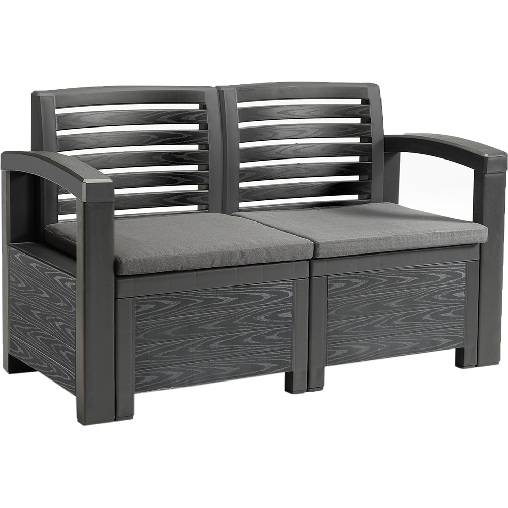 Set mobilier gradina BICA Nevada 2, 4 piese, gri antracit