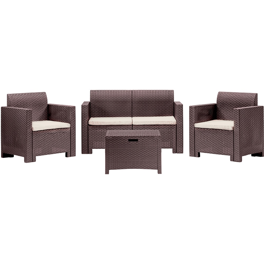 Set mobilier gradina BICA Nebraska 2, 4 piese, maro