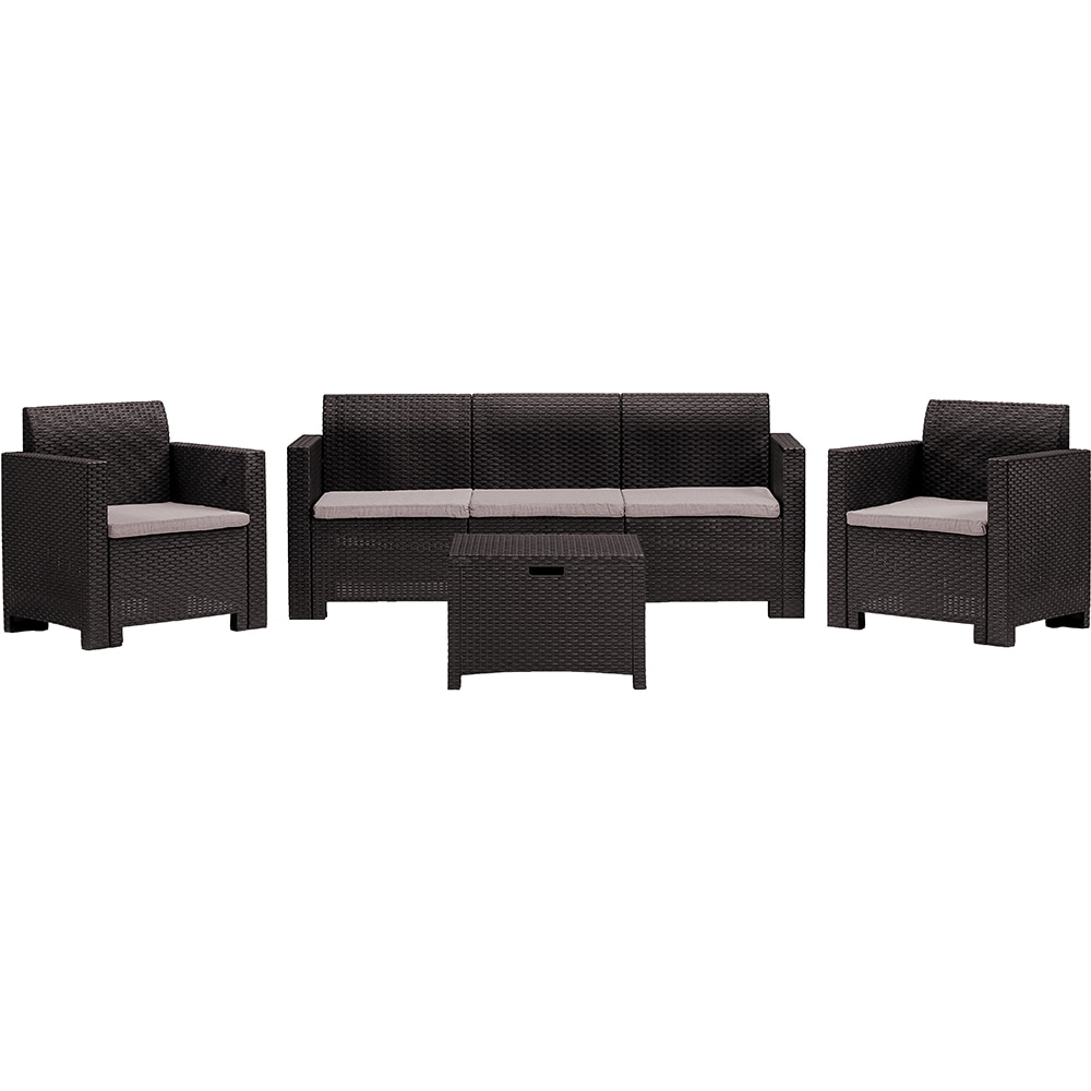 Set mobilier gradina BICA Nebraska 3, 4 piese, maro