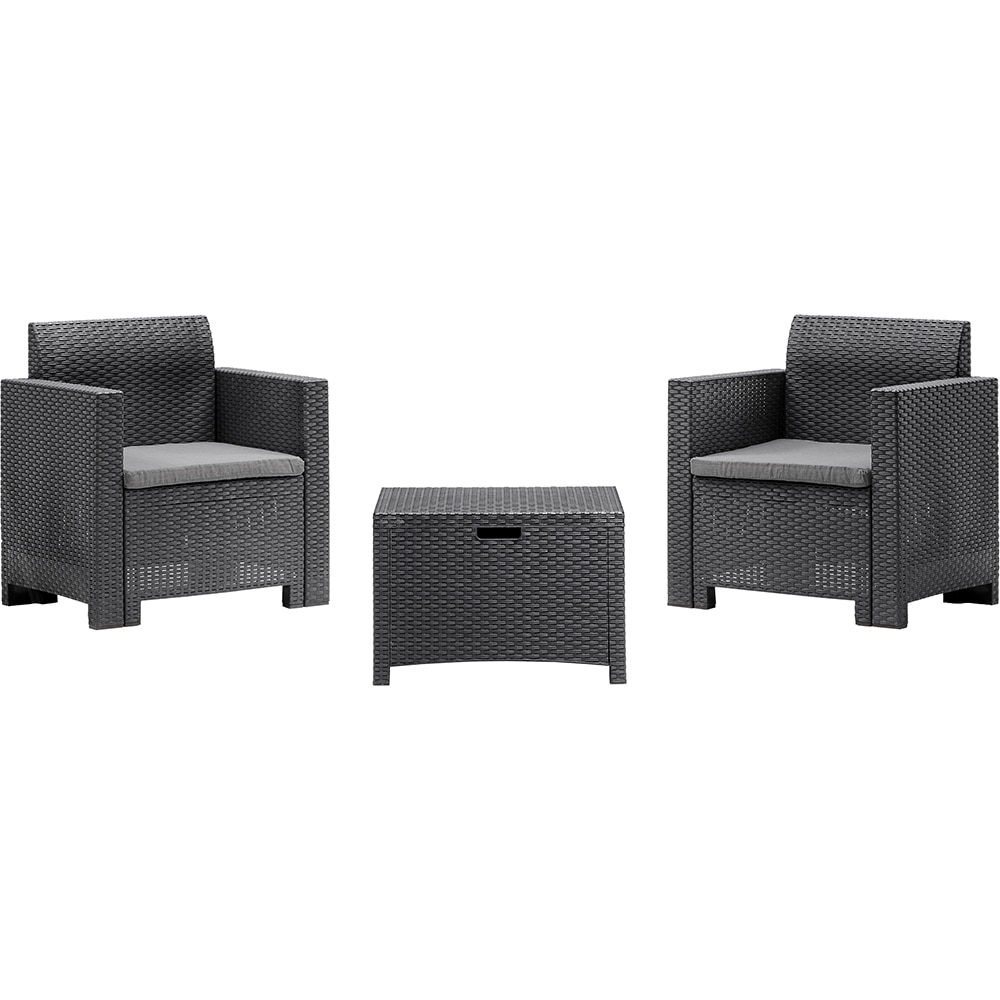 Set mobilier gradina BICA Nebraska, 3 piese, antracit