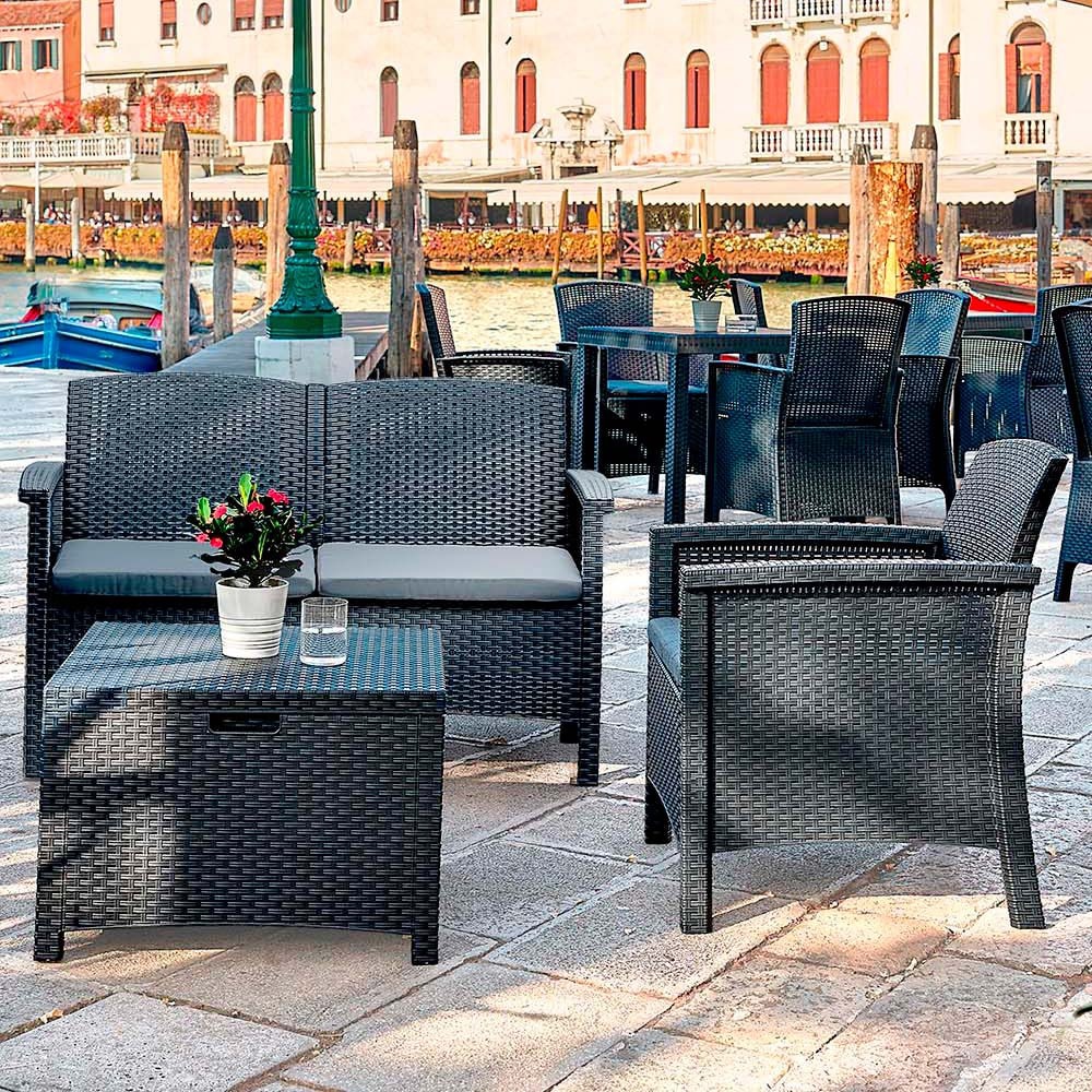 Set mobilier gradina BICA Venezia 2, 4 piese, antracit