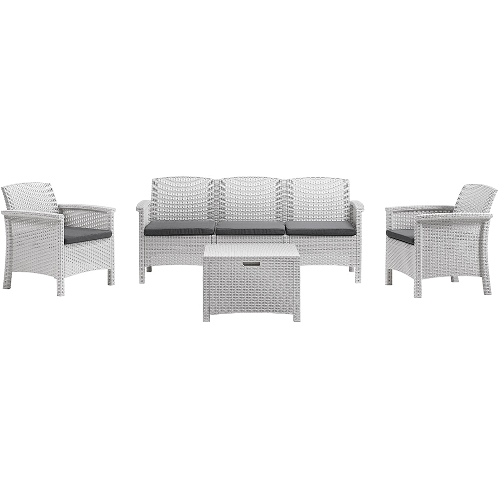 Set mobilier gradina BICA Venezia 3, 4 piese, alb