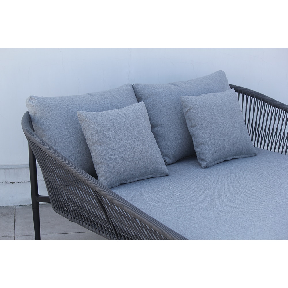 Banca terasa MYRIA Santa Cruz, 179 x 159 x 179 cm, gri