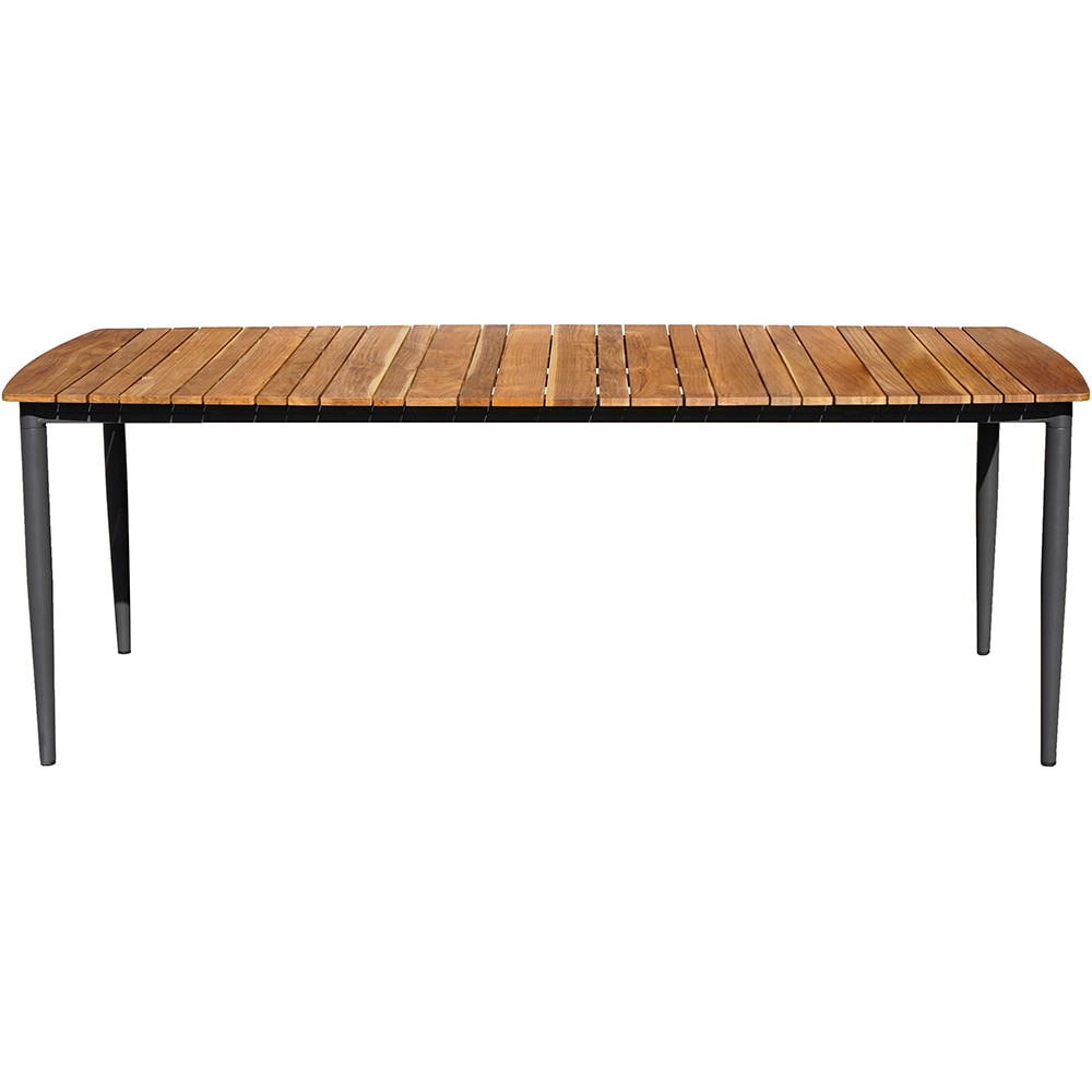 Masa terasa MYRIA Oscar, aluminiu, 214 x 100 x 73 cm, maro-gri inchis