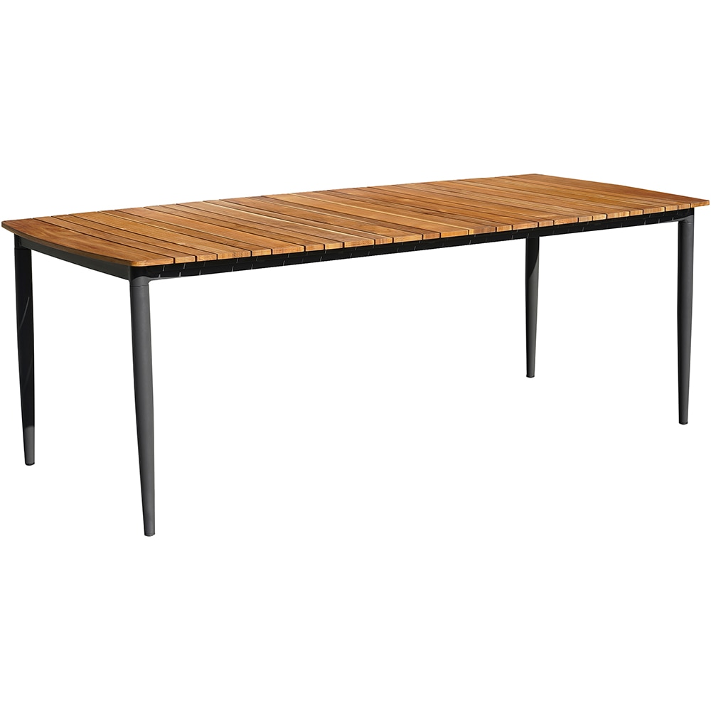 Masa terasa MYRIA Oscar, aluminiu, 214 x 100 x 73 cm, maro-gri inchis