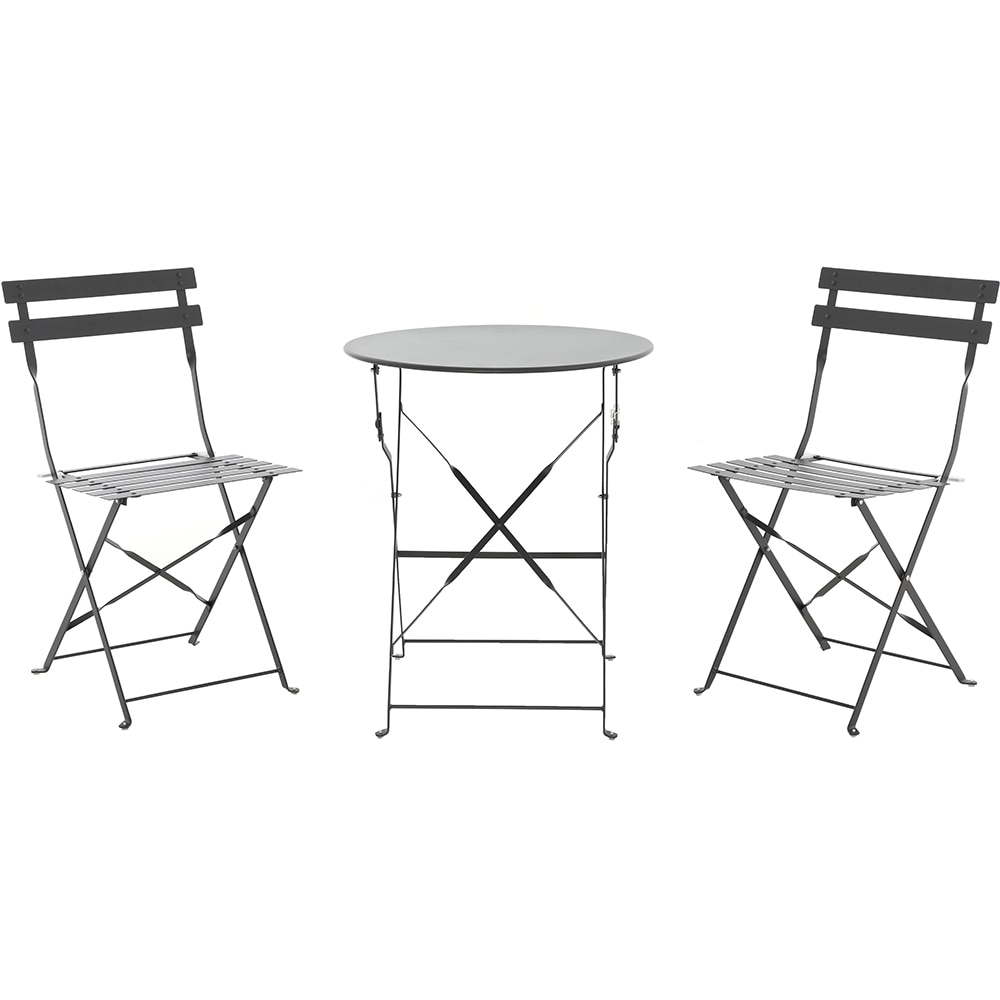 Set mobilier gradina MYRIA Bistro Grey, 3 piese, gri