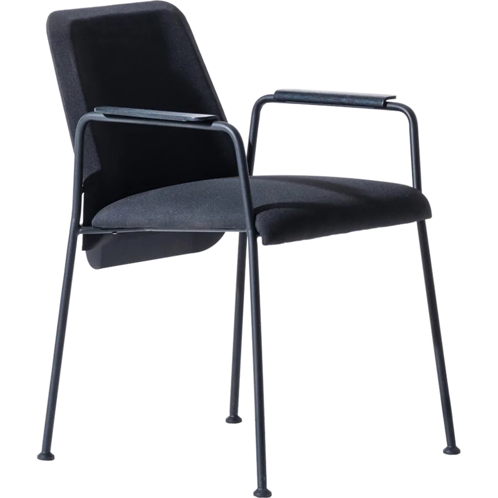 Scaun birou vizitator Line, textil, gri inchis