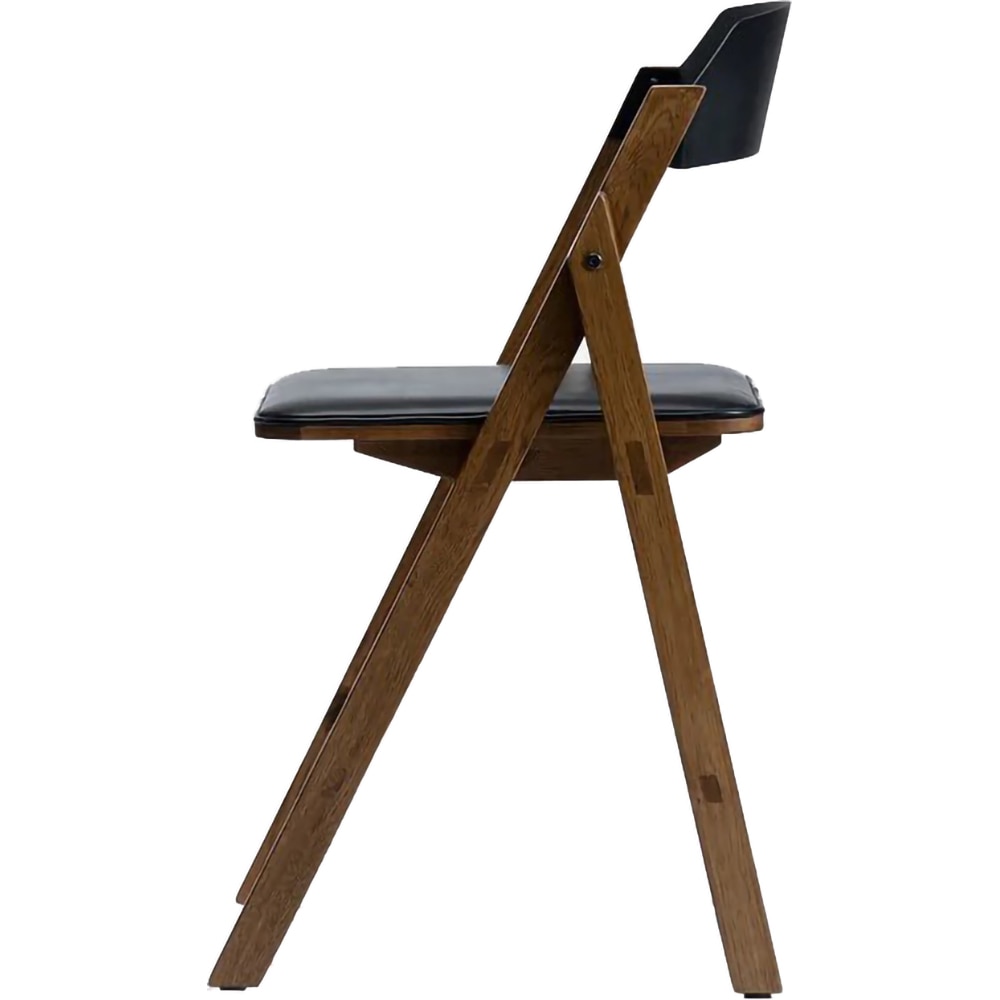 Scaun dining tapitat Pony, maro inchis-negru