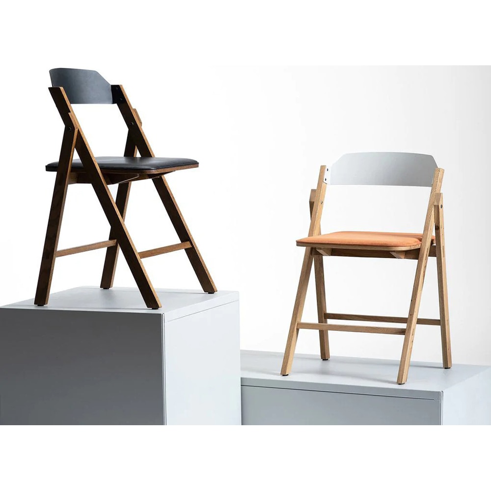 Scaun dining tapitat Pony, maro inchis-negru