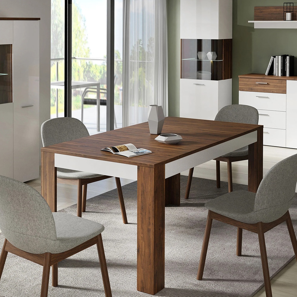 Masa extensibila Raymond, nuc alb, 207 x 90 x 78 cm