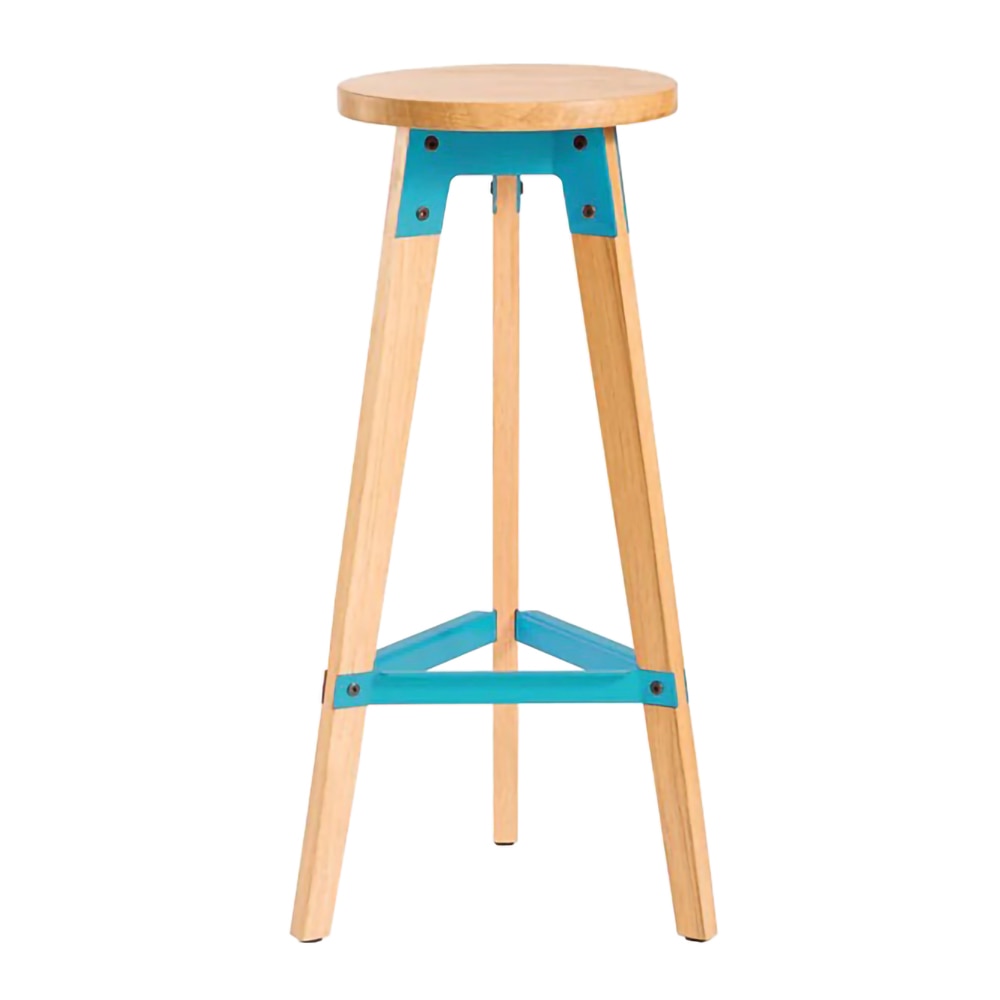 Scaun bar Neo, maro-cyan