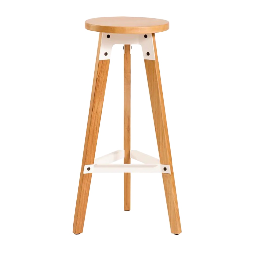 Scaun bar Neo, maro-alb