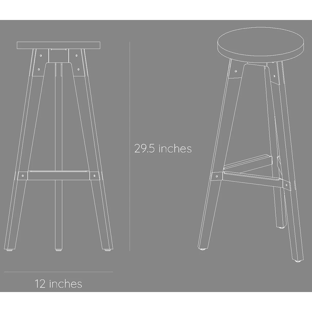 Scaun bar Neo, maro-alb