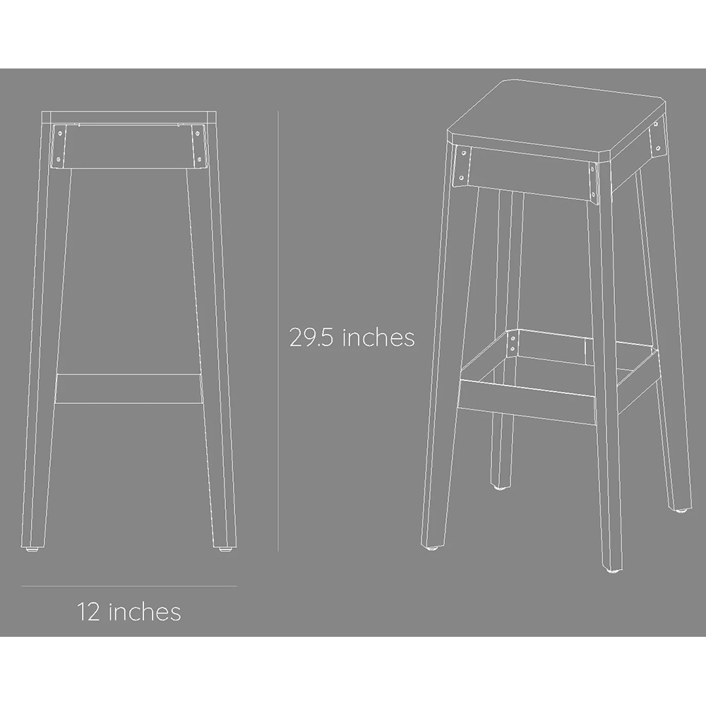 Scaun bar Josh, maro-alb