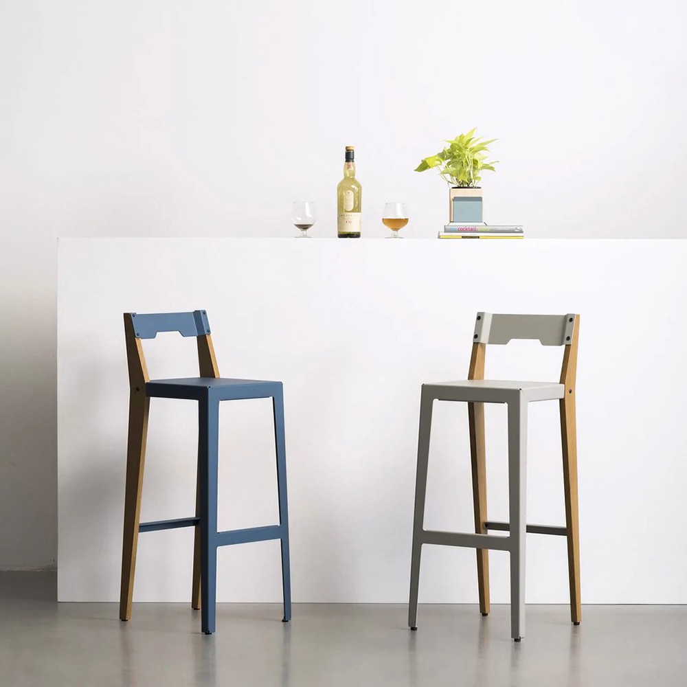 Scaun bar Nyx, maro-gri deschis