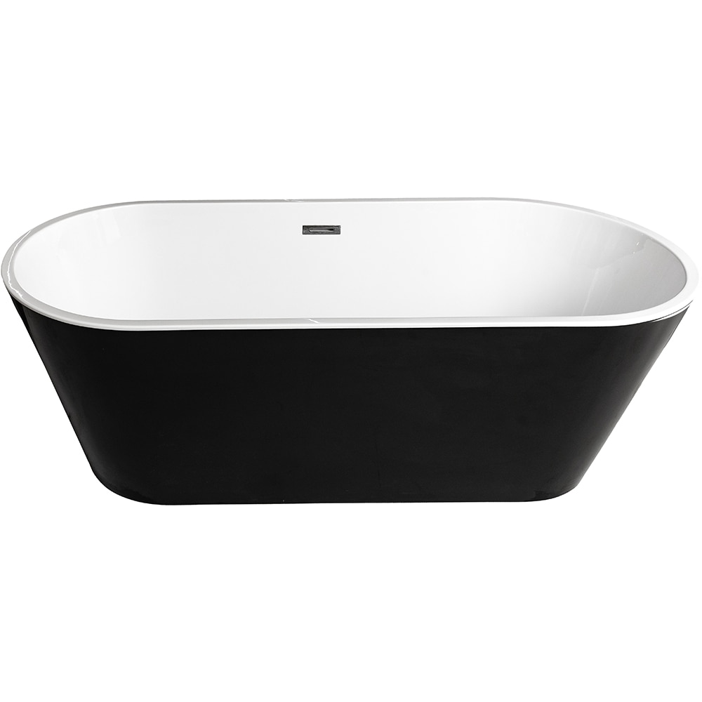 Cada baie freestanding MS-01, acril, 170 x 75 x 58 cm, negru