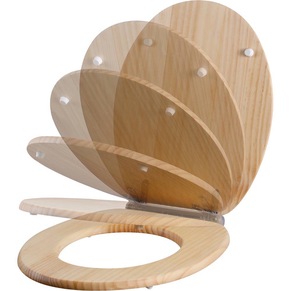 Capac WC GOODHOME Levanto MS328UK21, inchidere lenta, duroplast, maro