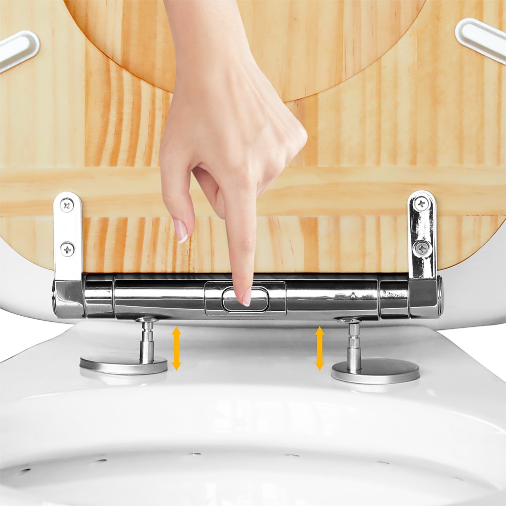 Capac WC GOODHOME Levanto MS328UK21, inchidere lenta, duroplast, maro