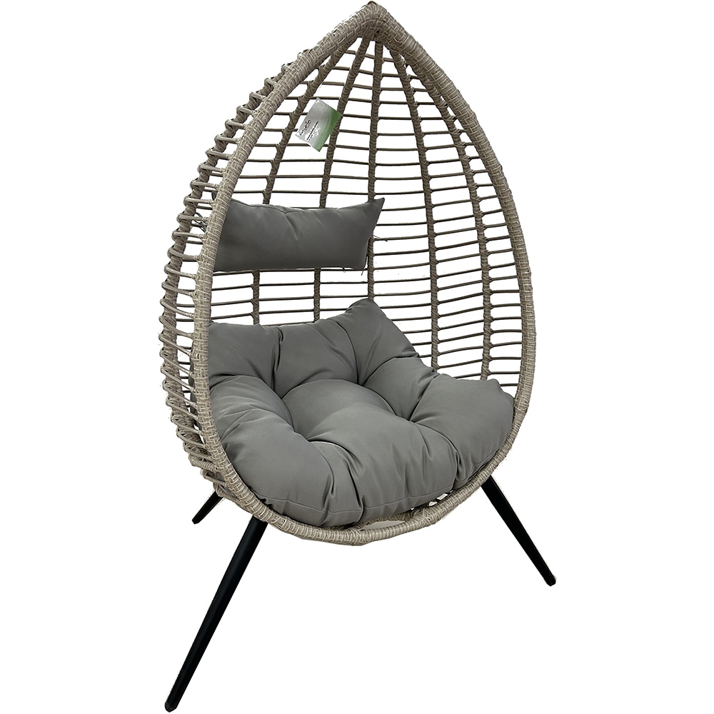 Scaun terasa MYRIA Modern, metal, 84 x 63 x 141 cm, gri