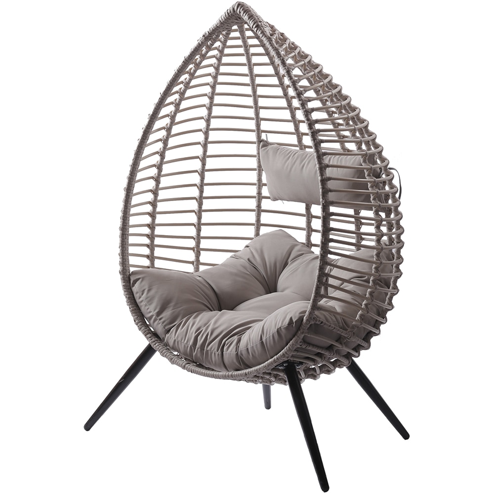 Scaun terasa MYRIA Modern, metal, 84 x 63 x 141 cm, gri