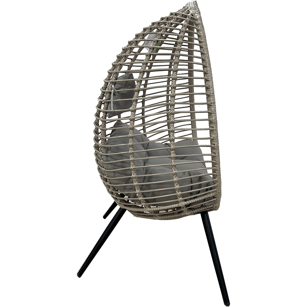 Scaun terasa MYRIA Modern, metal, 84 x 63 x 141 cm, gri