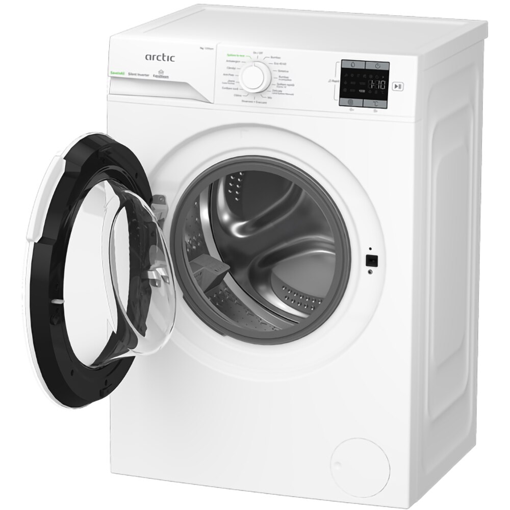 Masina de spalat rufe frontala ARCTIC APLM1WFSU17210W, Extra Steam, 7 kg, 1200rpm, Clasa A, alb