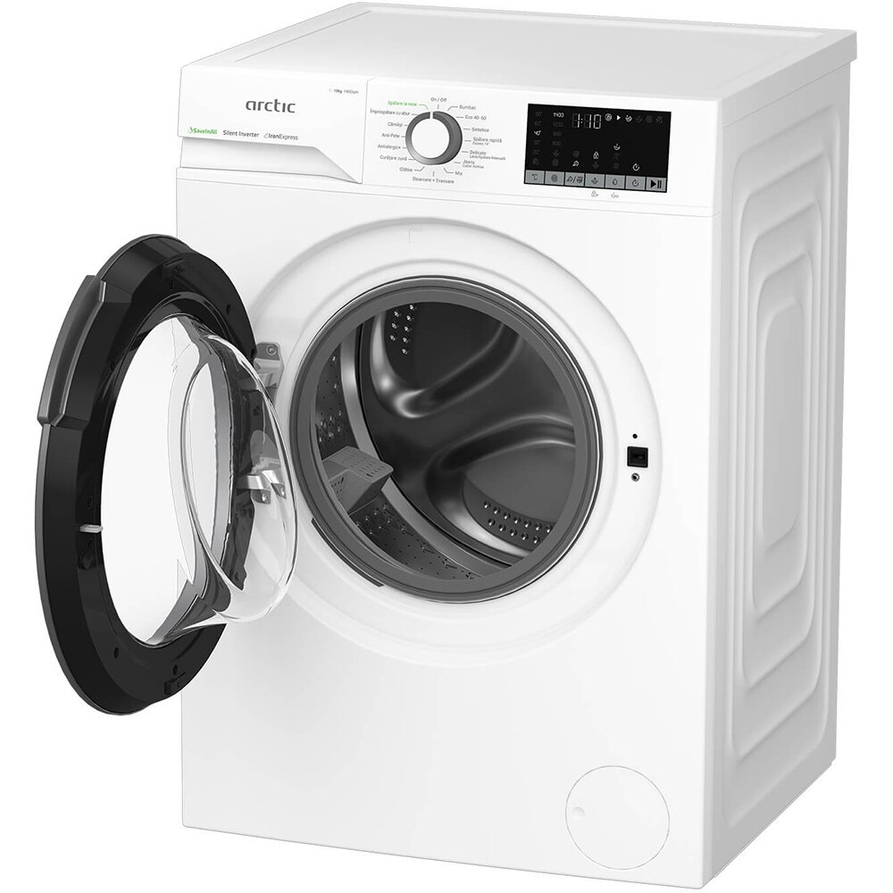 Masina de spalat rufe frontala ARCTIC APLM2WFSU210411W, Extra Steam, 10 kg, 1400rpm, Clasa A, alb