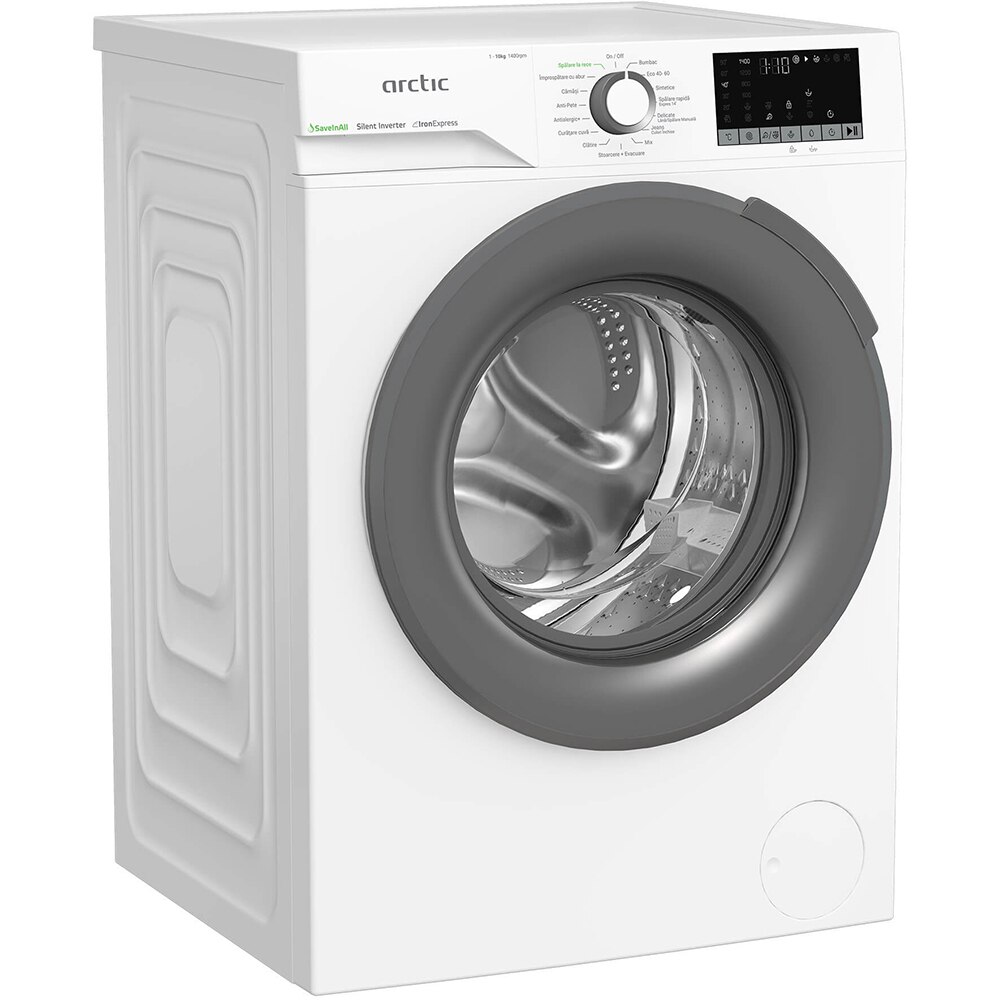 Masina de spalat rufe frontala ARCTIC APLM2WFSU210411W, Extra Steam, 10 kg, 1400rpm, Clasa A, alb