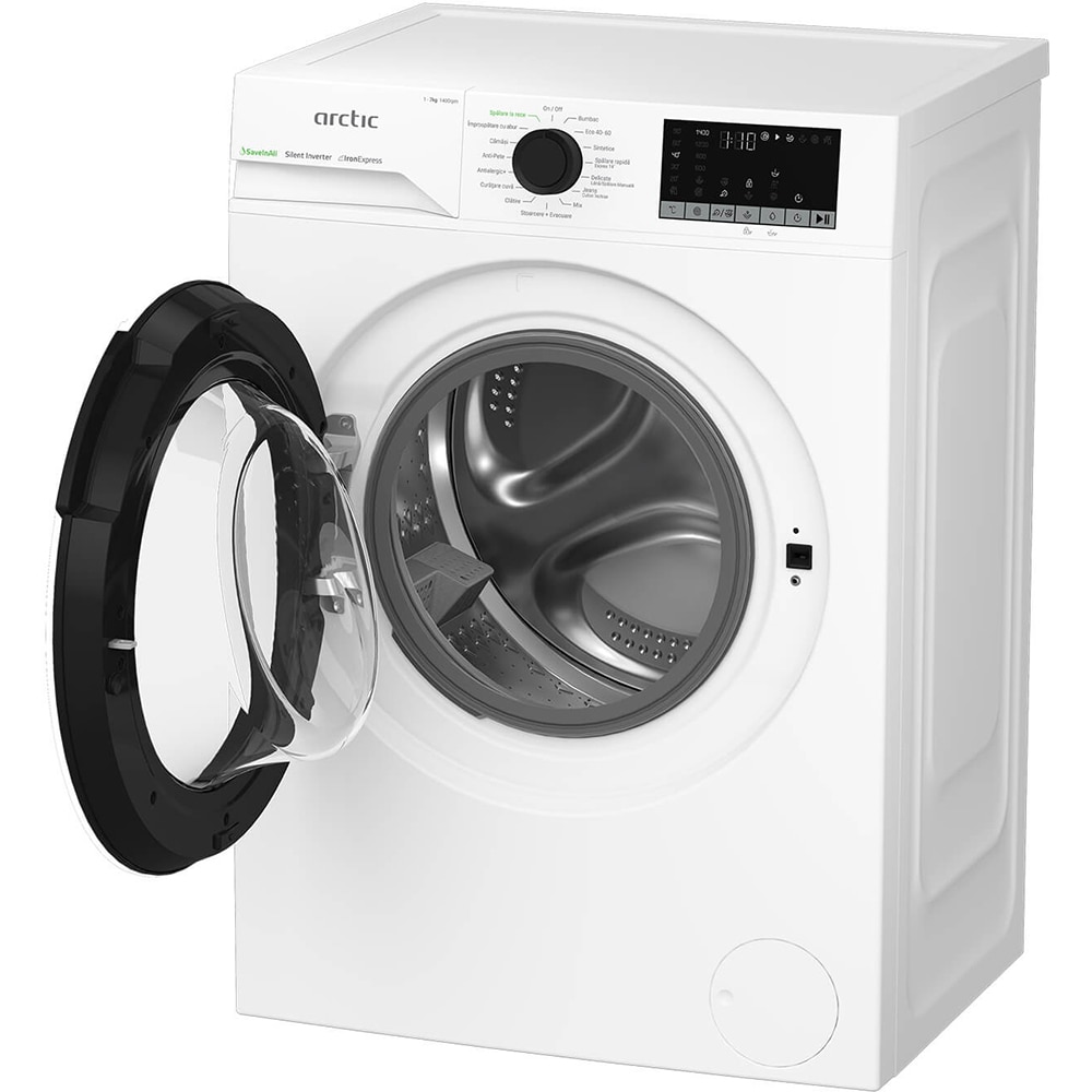 Masina de spalat rufe frontala ARCTIC APLM2WFSU27411W, ExtraSteam, 7 kg, 1400rpm, Clasa A, alb
